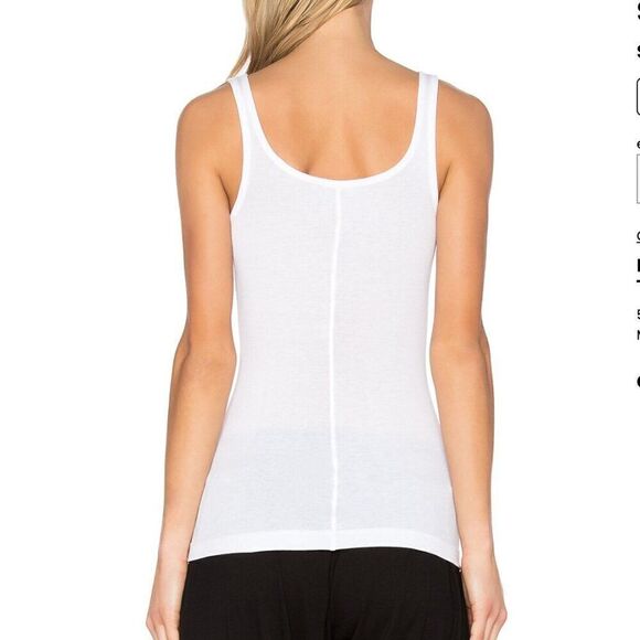NWT XS White Vince Favorite Tank Modal Jersey Fitted Basic Soft BalletCore Long - Picture 10 of 10